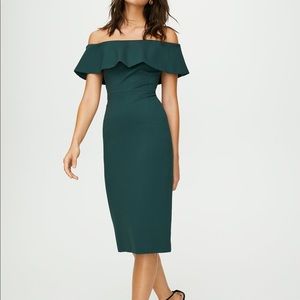 Aritzia Babaton Ruslan Green Dress
